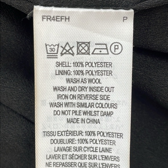 New French Connection Alara Metallic Flutter Sleeve Cutout Mini Dress Sz 10 - Picture 12 of 14